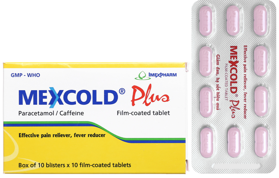 Mexcold Plus Paracetamol Imexpharm (Hộp 100 viên)