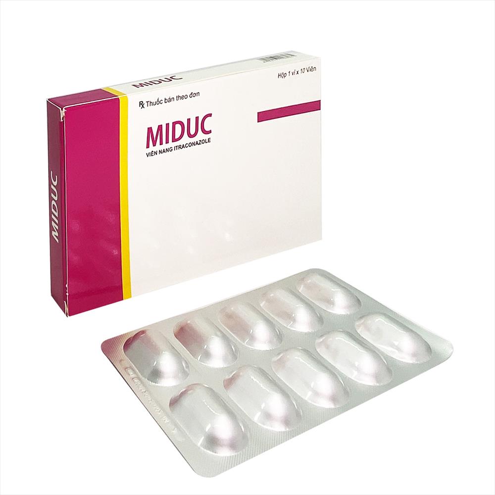 Miduc Itraconazol 100mg Ấn Độ (Hộp 10 viên)