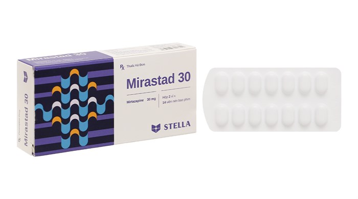 Mirastad Mirtazapine 30mg Stella (Hộp 28 viên)