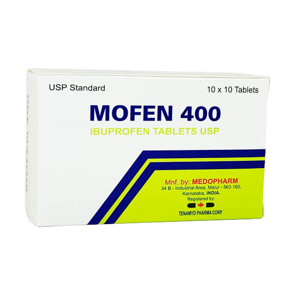 Mofen Ibuprofen 400mg Medopharm Ấn Độ (Hộp 100 viên)