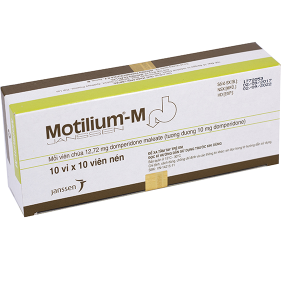 Motilium M 10mg Janssen Thái Lan (Hộp 100 viên)