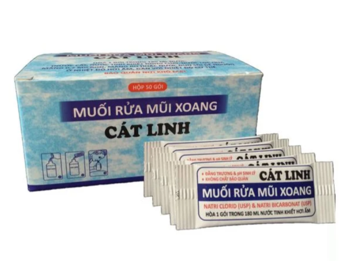Muối Rửa Mũi Xoang Cát Linh (Hộp 50 gói)