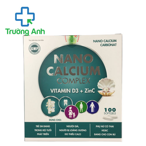 Viên uống Nano calcium complex D3 + zin C Akopha (Hộp 100 viên)