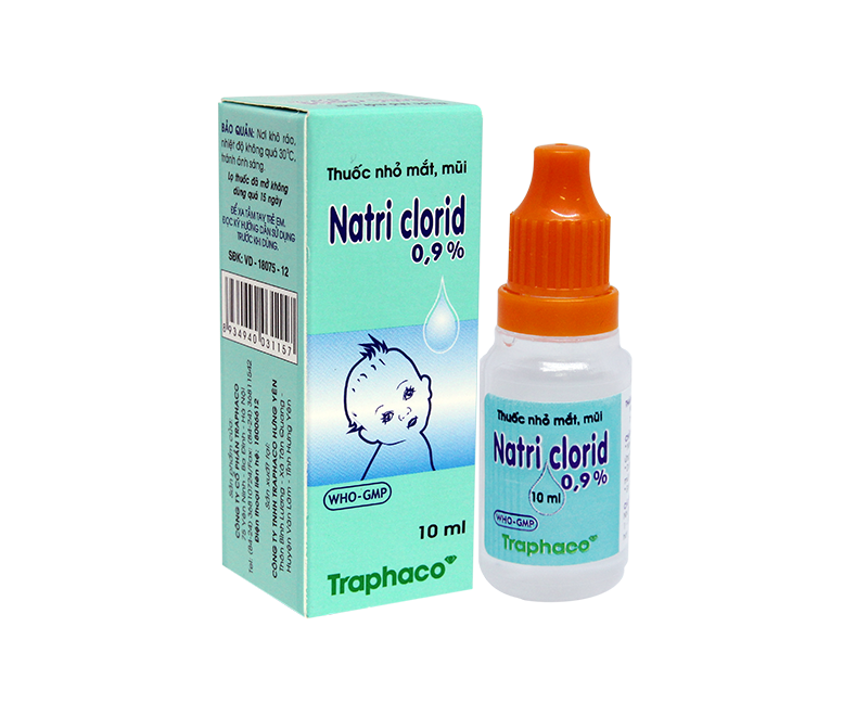 Natri Clorid 0.9% Traphaco (Cọc 10 lọ x 10ml)