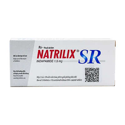 Natrilix SR Indapamide 1.5mg Pháp (Hộp 30 viên)