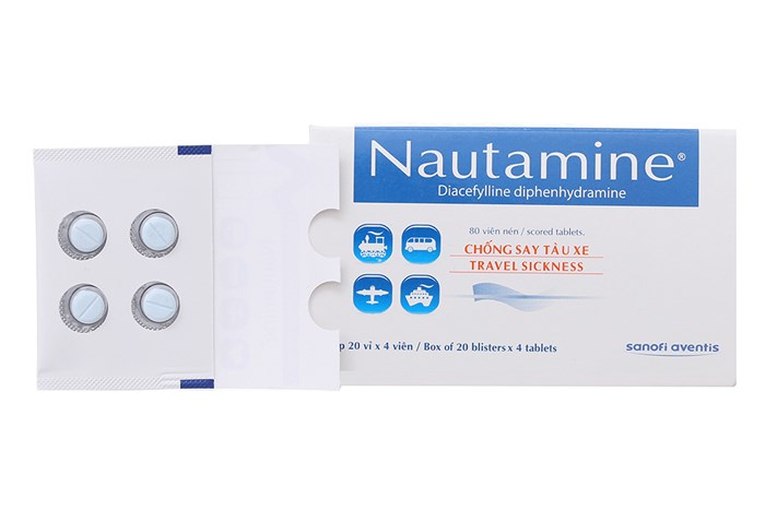 Nautamine Diphenhydramine Sanofi (Hộp 80 viên)