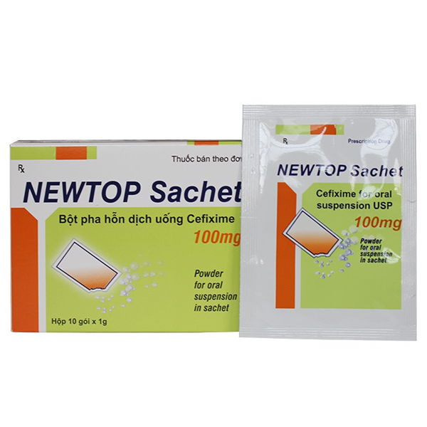 Newtop Sachet Cefixim 100mg Ấn Độ (Hộp 10 gói)