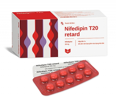 Nifedipin T20 Retard 20mg Stella (Hộp 100 viên)