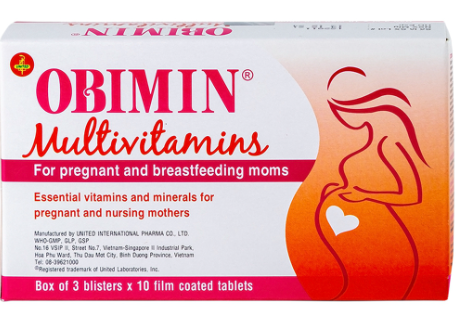 Obimin Multivitamins cho bà mẹ mang thai và cho con bú United (H/30v)
