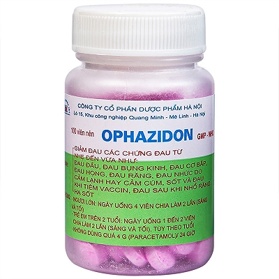 Ophazidon paracetamol 250mg Hà Nội (Cọc 10 lọ x 100 viên)