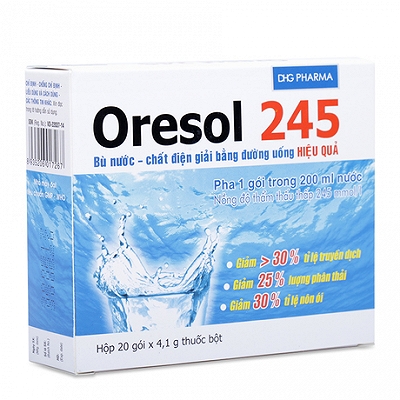 Oresol 245 DHG Hậu Giang (Hộp 20 gói x 4.1g)