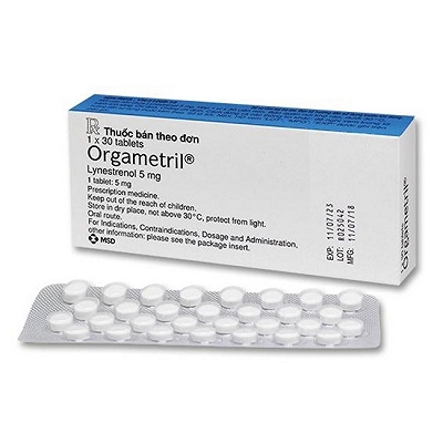 Orgametril Lynestrenol 5mg MSD (Hộp 30 viên)