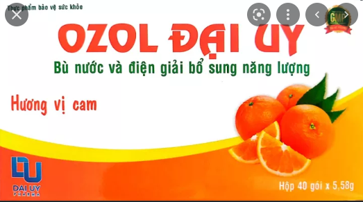 Ozol Oresol Đại Uy bù nước và điện giải vị Cam (Hộp 40 gói x 5.58g)