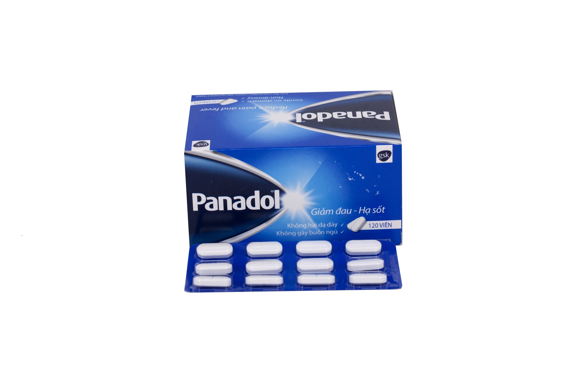 Panadol Paracetamol 500mg GSK (Xanh) (Hộp 120 viên)