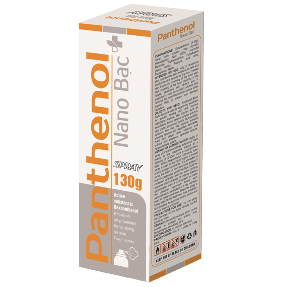 Panthenol Nano Bạc xịt Tâm Đức (Lọ 130g)