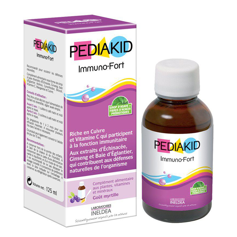 tăng cường miễn dịch Pediakid Imuno Fort Pháp (Chai 125ml)