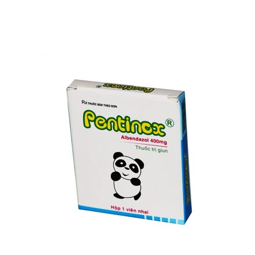 Pentinox Albendazol 400mg SPM (Cọc 10 hộp x 1 viên)