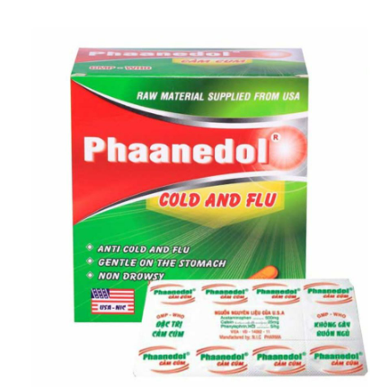 Phaanedol cảm cúm NIC (Hộp 180 viên)