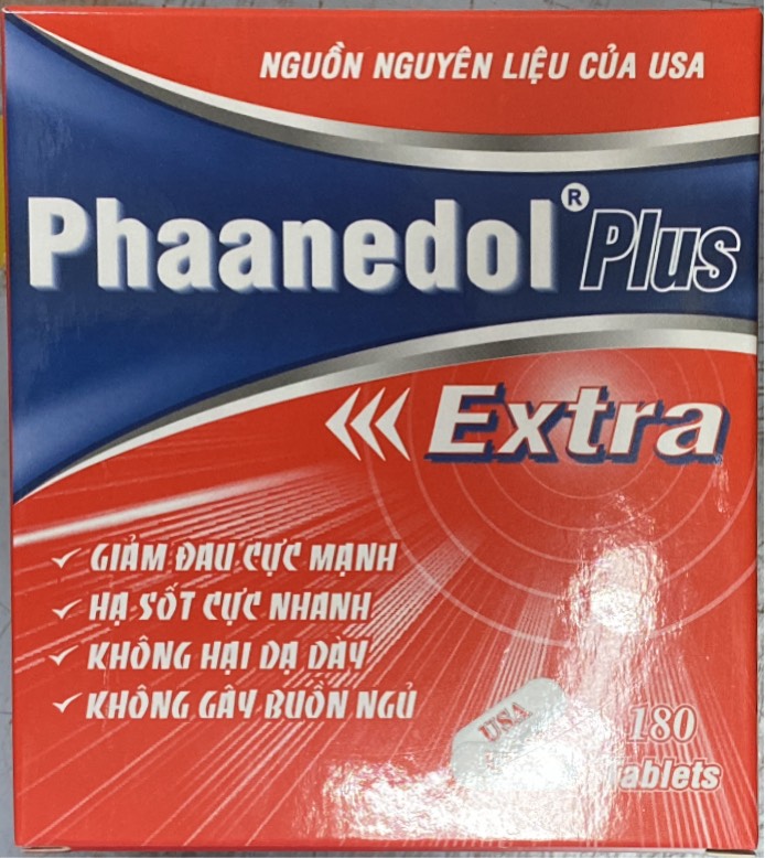 Phaanedol Plus EXTRA NIC (Hộp 180 viên)