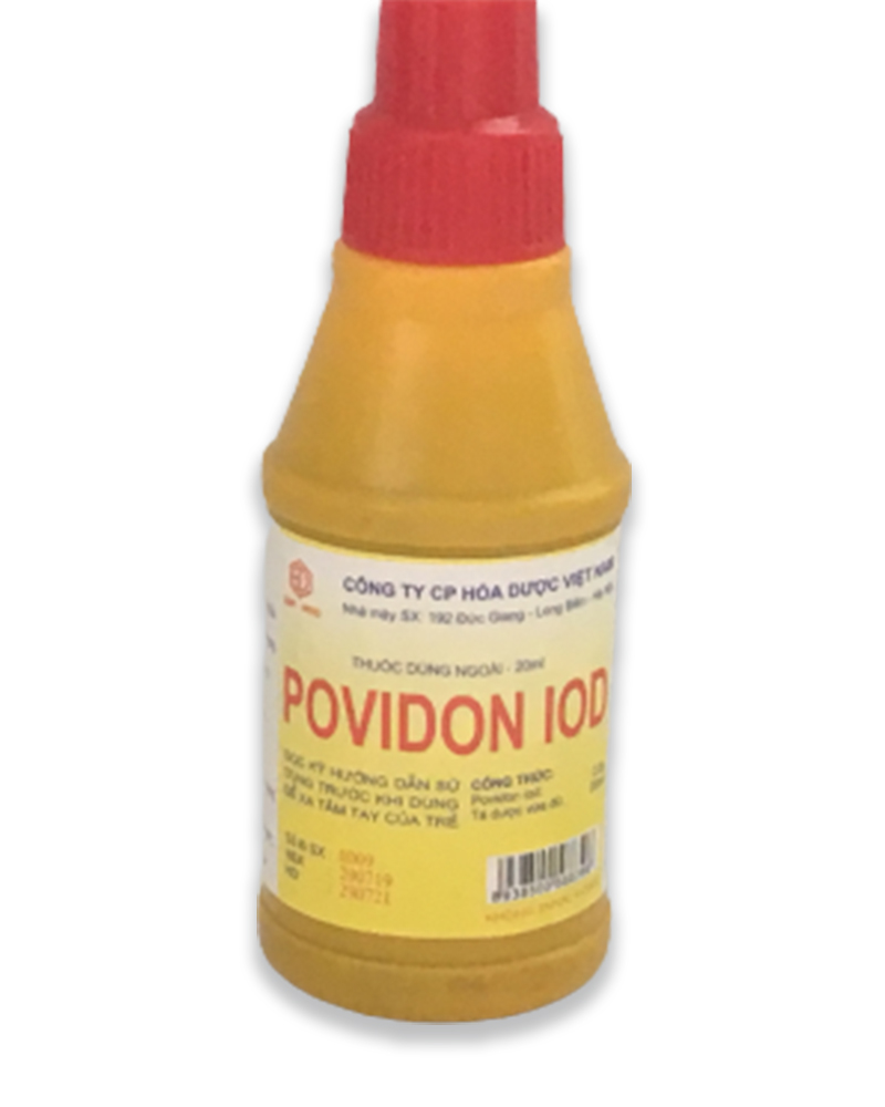 Povidon Iod 20ml Hóa Dược (Cọc 10 lọ x 20ml)