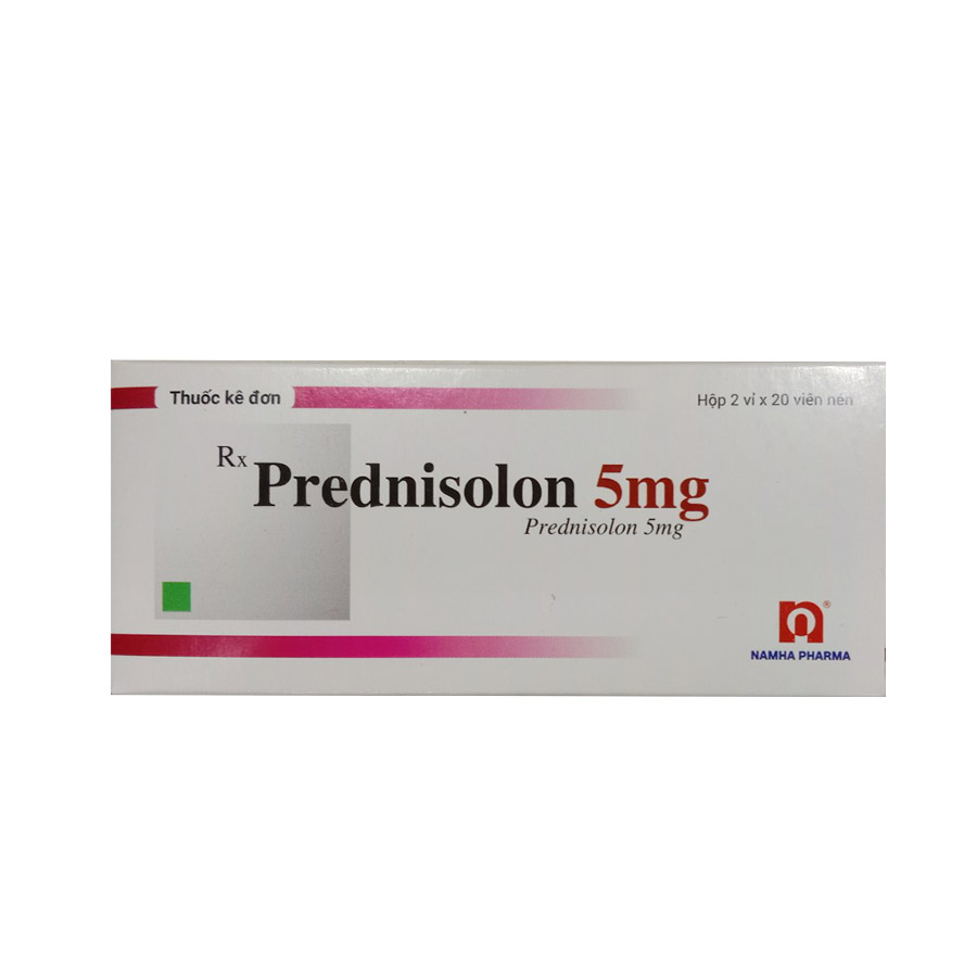 Prednisolon 5mg Nam Hà (Hộp 40 viên)