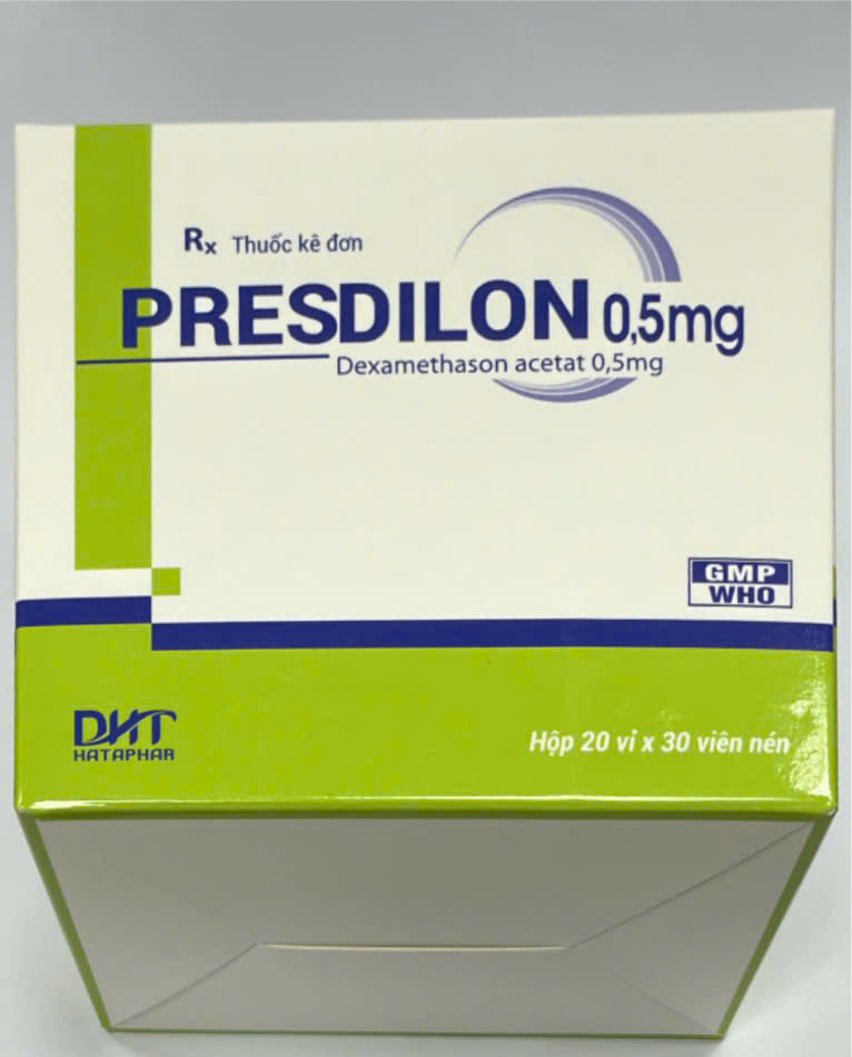 Presdilon 0,5mg Dexamethason Hà Tây (Hộp 600 viên)