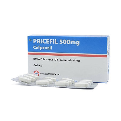 Pricefil 500mg Hy Lạp (Hộp 12 viên)