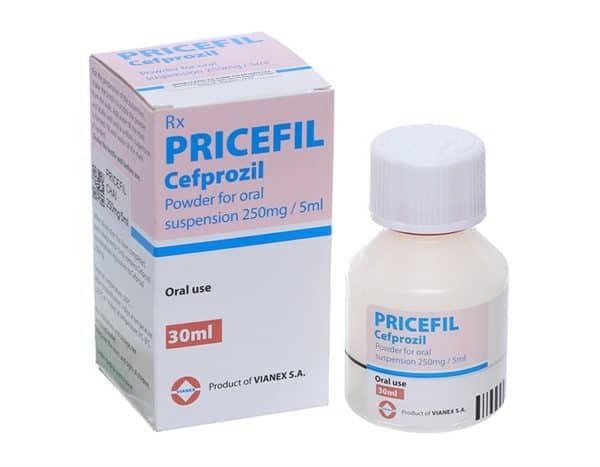 Pricefil Cefprozil 250mg/5ml Vianex S.a (Lọ 30ml)