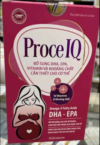 Proce IQ bổ sung dưỡng chất và vitamin cho bà bầu (Lọ/30v)