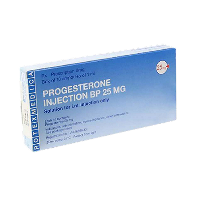 Tiêm Progesterone BP 25 MG Đức (Hộp 10 ống x 1ml)