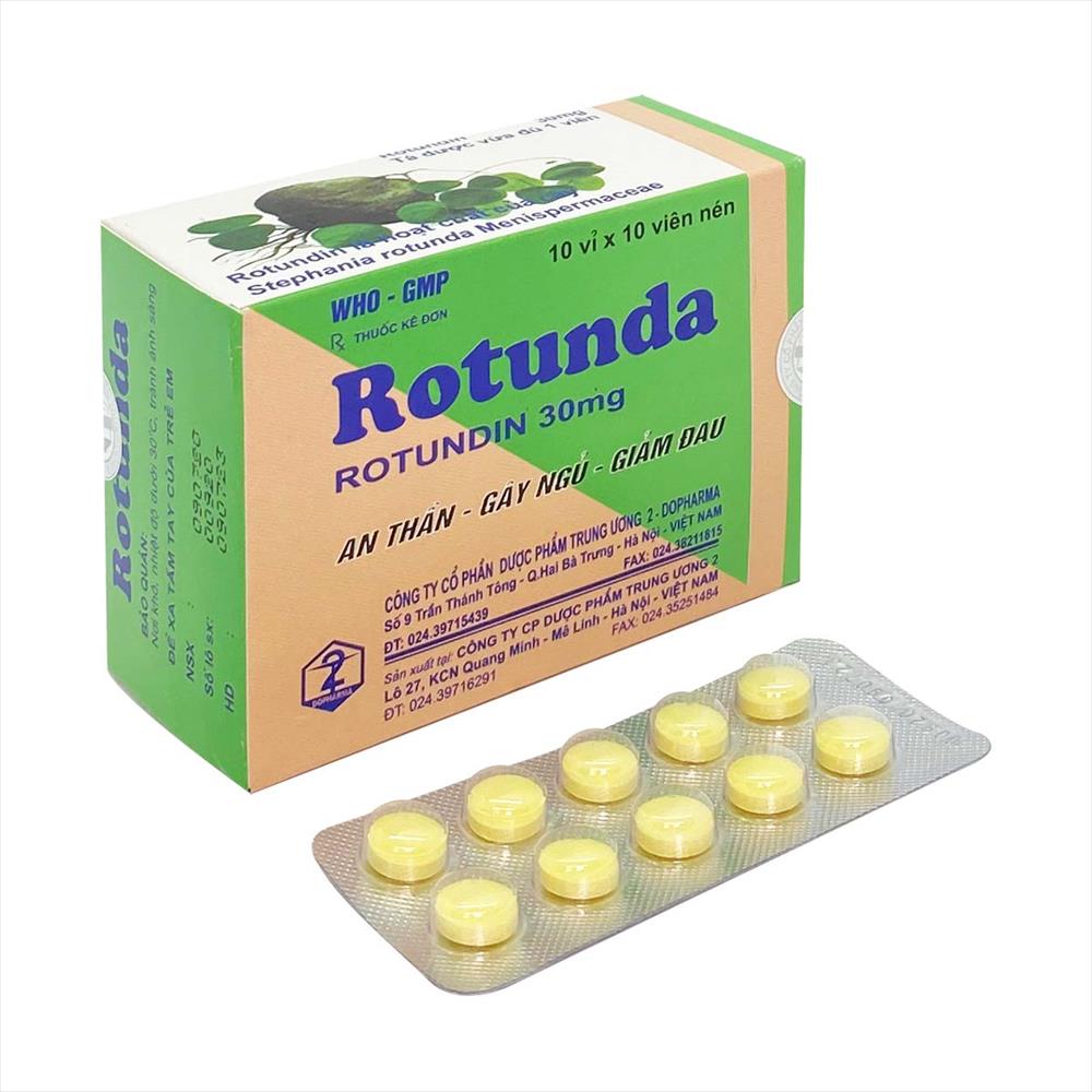 Rotunda rotundin 30mg TW2 Dopharma (Hộp 100 viên)