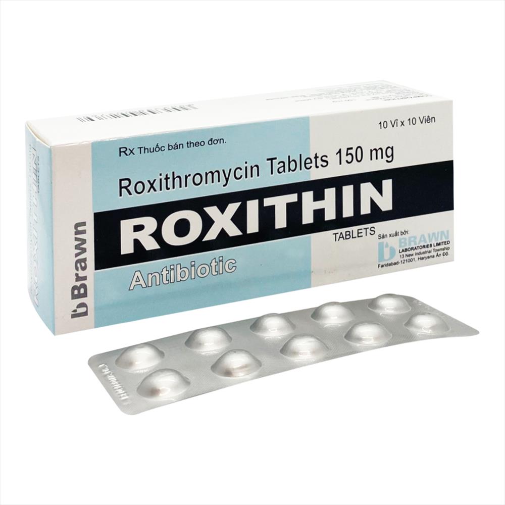 Roxithin roxythromycin 150mg Brawn Ấn Độ (Hộp 100 viên)