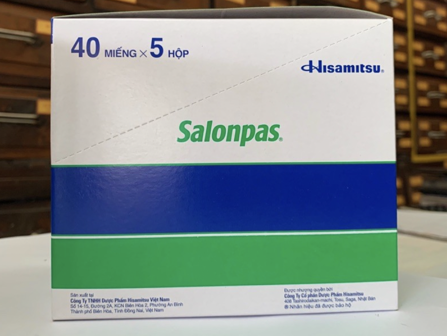 Salonpas dán giảm đau kháng viêm Hisamitsu (Hộp 5 hộp x 40 miếng)