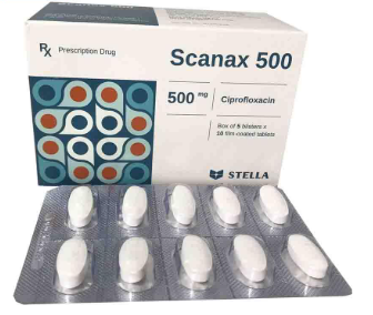 Scanax Ciprofloxacin 500mg Stella (Hộp 50 viên)