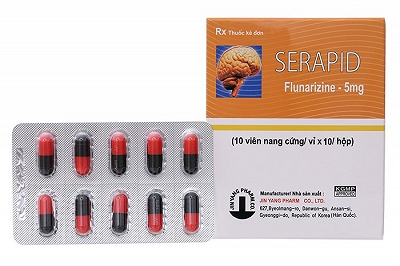 Serapid Flunarizine 5mg Jin Yang Pharm Hàn Quốc (Hộp 100 viên)
