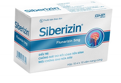 Siberizin Flunarizine 5mg Sao Kim (Hộp 100 viên)