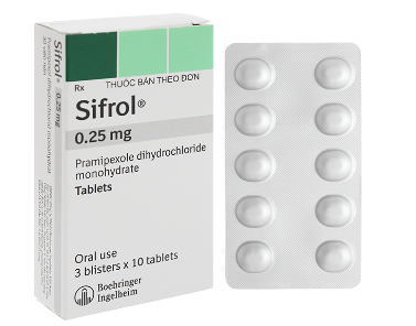 Sifrol pramipexole 0.25mg Boehringer (Hộp 30 viên)