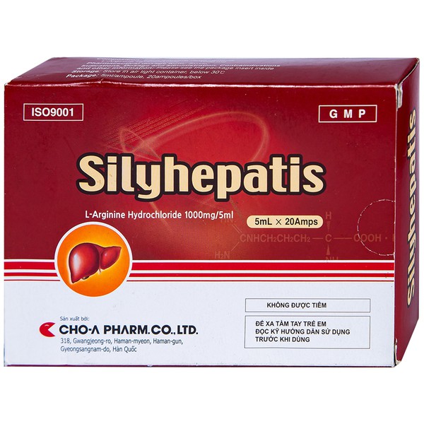 Tiêm Silyhepatis L Arginine 1000mg Cho A Pharm Hàn Quốc (Hộp 20 ống)