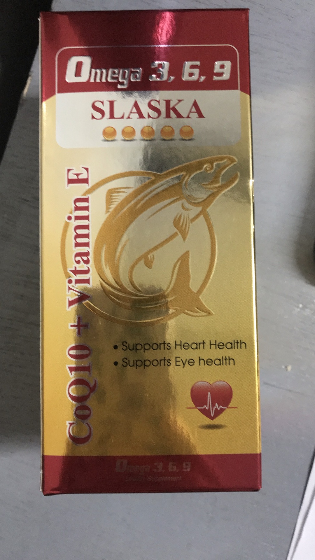 Viên uống Slaska omega 3 6 9 CoQ10+Vitamin E Akopha vàng đỏ (Lọ 100 viên)