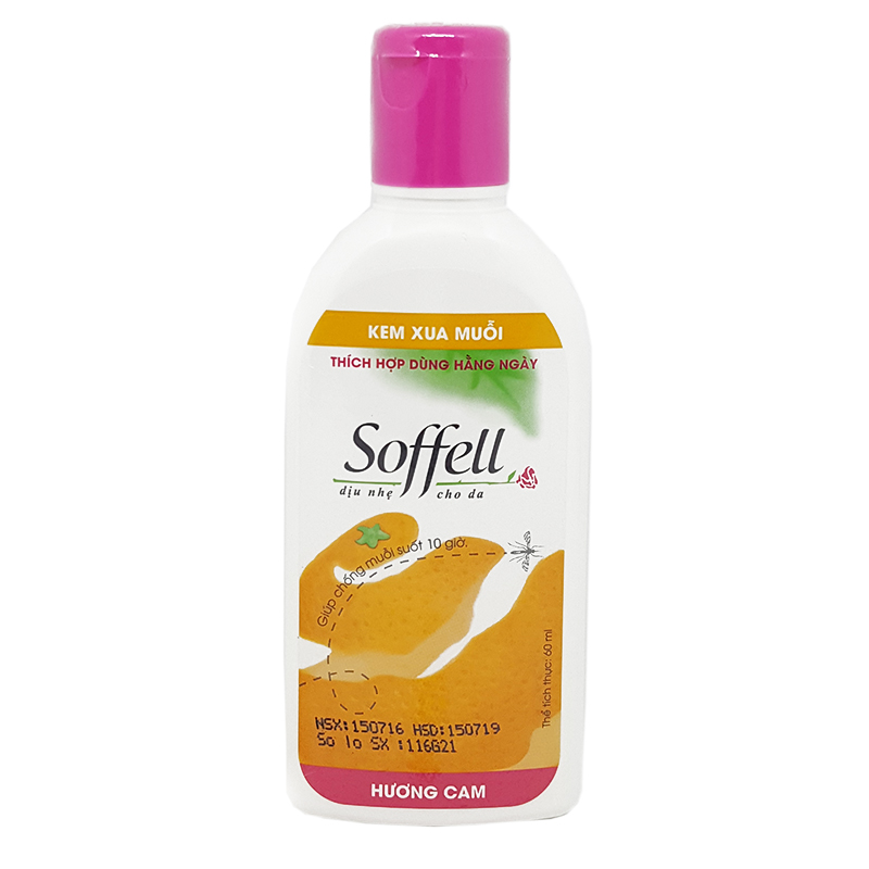 Soffell Kem xua Muỗi Hương Cam (Chai 60ml)