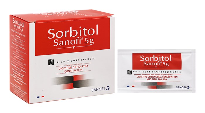 Sorbitol 5g Sanofi (Hộp 20 gói)