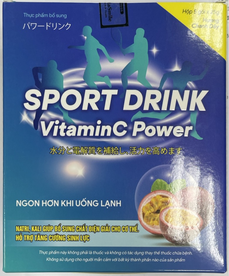 Sport Drink Vitamin C Power Hương Chanh Dây Akopha Pháp (Hộp 5 gói x 25g)
