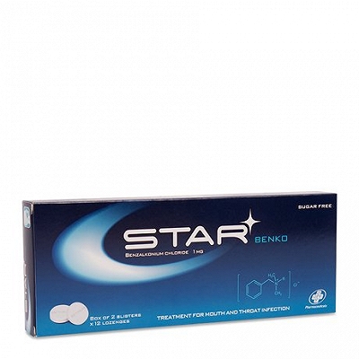 Viên ngậm Star Benko xanh dương không đường OPV (Hộp 24 viên)