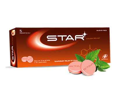 Viên ngậm Star Cough Relief không đường OPV (Nâu) (Hộp 24 viên)