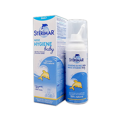 Thuốc xịt Sterimar Nose Hygiene Baby Xịt Muối Biển TE Cá Heo Vàng Fumoze (Lọ 50ml)