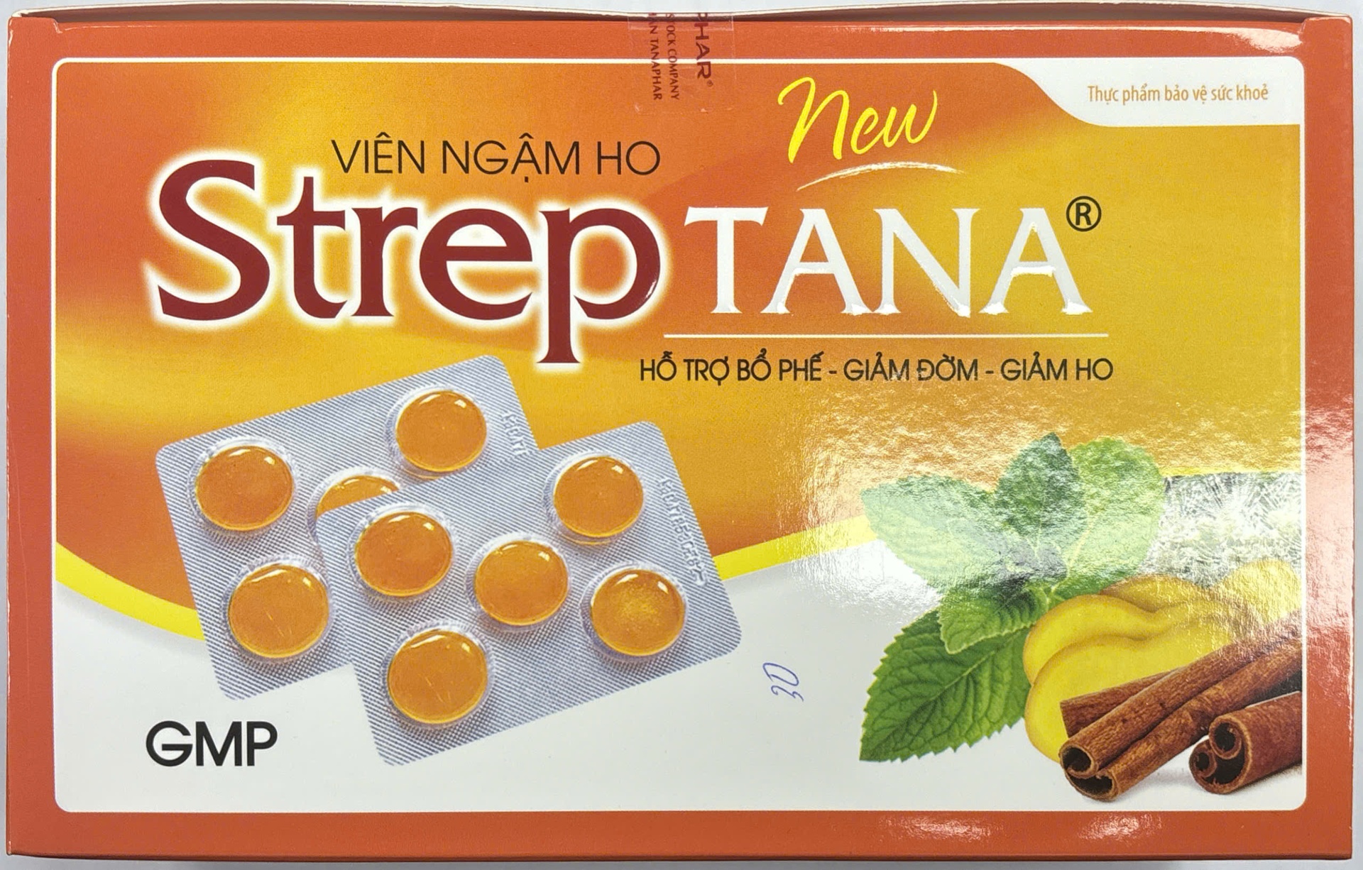 Viên ngậm StrepTana ho Tân Á (Hộp 100 viên)