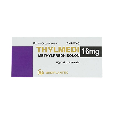 Thylmedi Methylprednisolon 16mg Mediplantex (Hộp 30 viên)