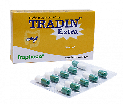 Tradin Extra trị viêm đại tràng Traphaco (Hộp 20 viên)