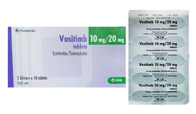 Vasitimb 10mg/20mg Ezetimibe & Simvastatin Krka (H/30v)