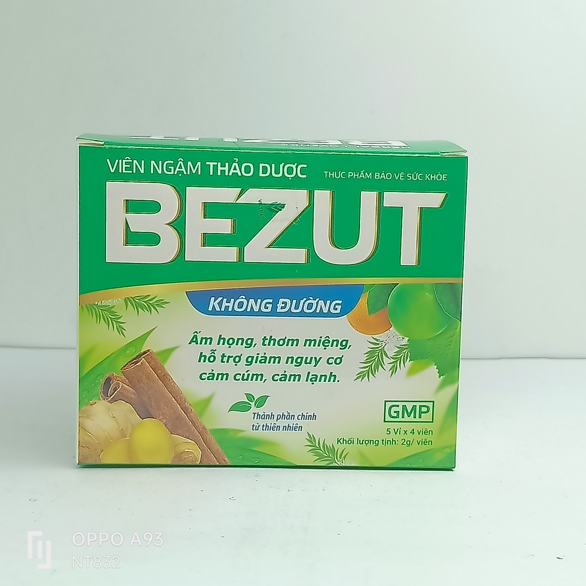 Viên ngậm Bezut Không Đường Vinacare (Hộp 20 viên)